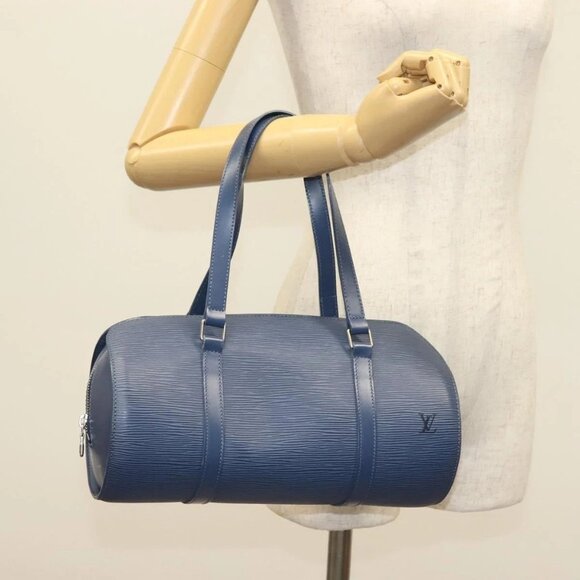 LOUIS VUITTON Epi Soufflot Hand Bag Myrtille - Picture 1 of 16